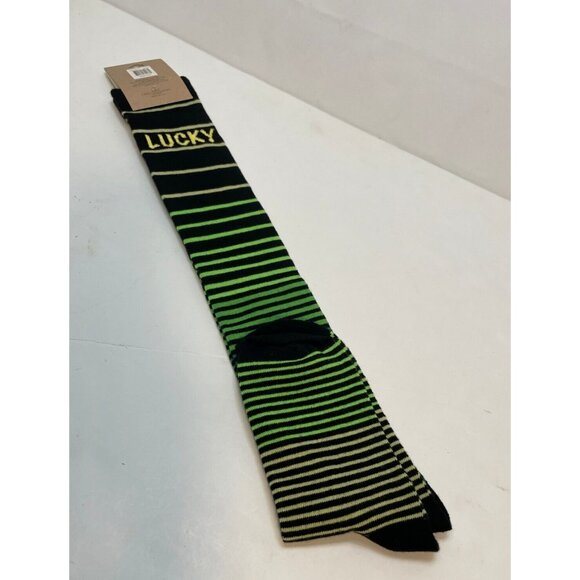 K Bell Lucky 4 leaf clover long socks shoe size 4 10 sock size 9 11 new - Picture 3 of 6